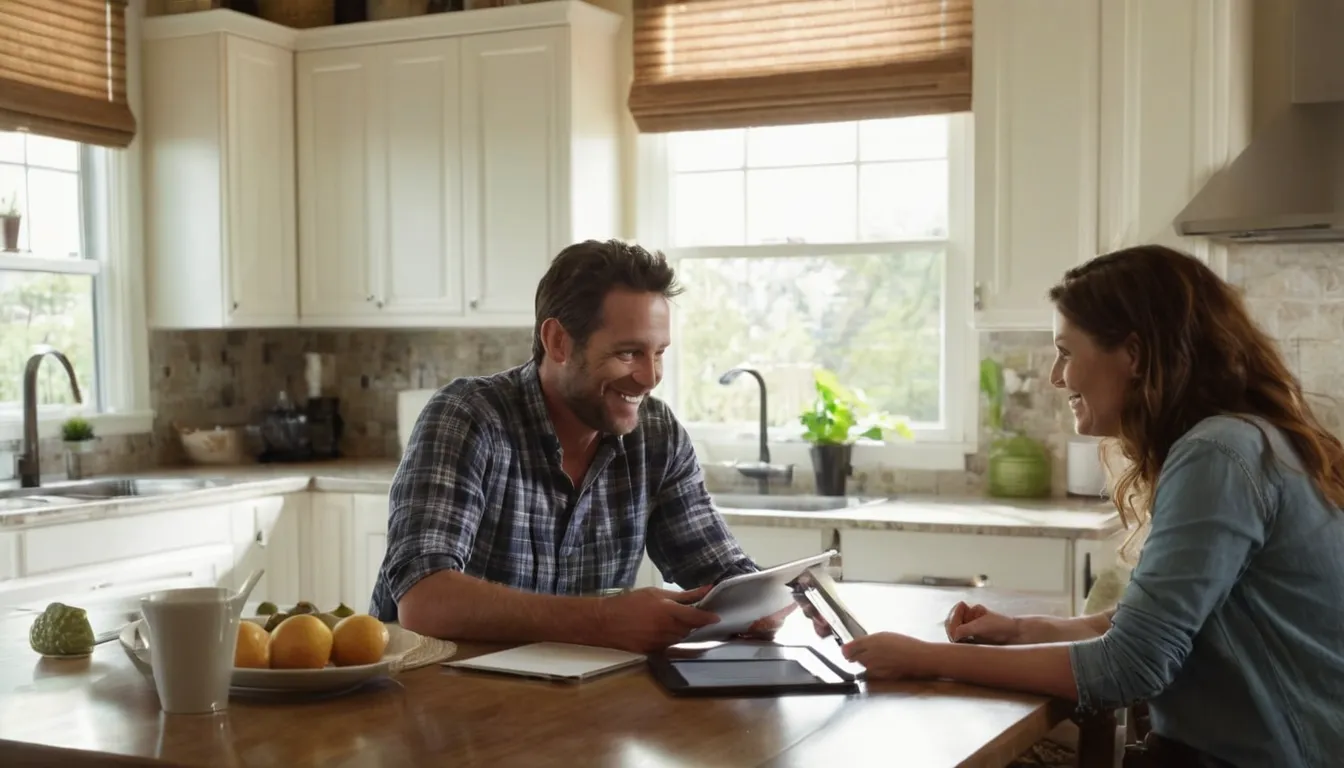 A homeowner and a local provider discussing bathroom plans in the Riverside area